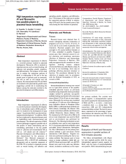 Non commercial use only - European Journal of Histochemistry