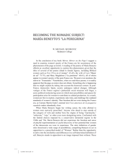 Mar&iacute;a Beneyto: &ldquo;La poes&iacute;a&rdquo;