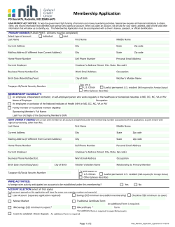 Membership Application - NIH Federal Credit Union