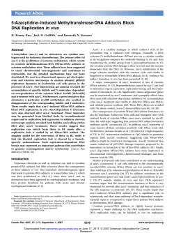 5-Azacytidine&ndash;Induced Methyltransferase-DNA