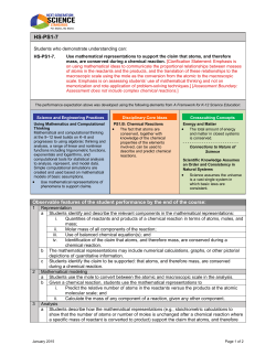 Evidence Statements:HS-PS1-7