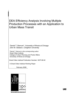 DEA Efficiency Analysis Involving Multiple Production Processes