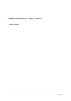 MOVEMBER FUNDED MEN`S HEALTH INFORMATION