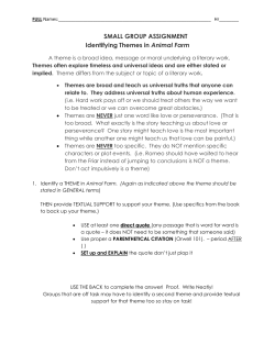 SMALL GROUP ASSIGNMENT Identifying Themes in Animal Farm