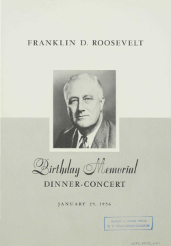 FRANKLIN D. ROOSEVELT DINNER