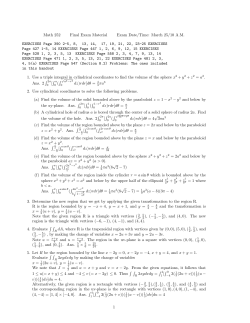 Math 252 Final Exam Material Exam Date/Time