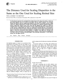 The Distance Used for Scaling Disparities is the Same as the One