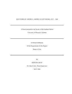 SOUVENIRS OF AMERICA: AMERICAN GIFT BOOKS, 1825 &ndash; 1840