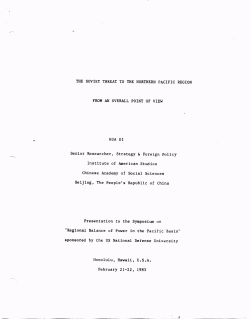 THE SOVIET THREAT TO THE NORTHERN