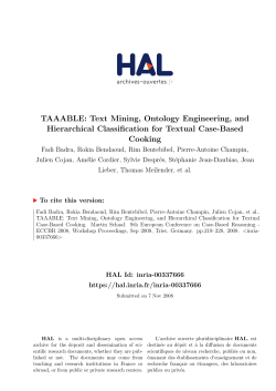 TAAABLE: Text Mining, Ontology Engineering, and