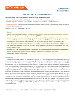 Pico Tesla TMS in Parkinson`s Disease