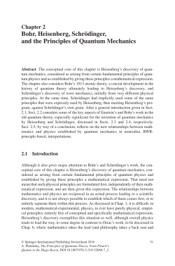 Bohr, Heisenberg, Schrödinger, and the Principles of Quantum