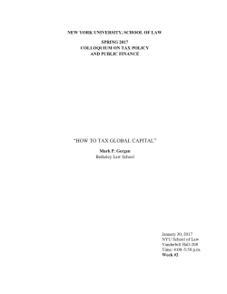 How to Tax Global Capital