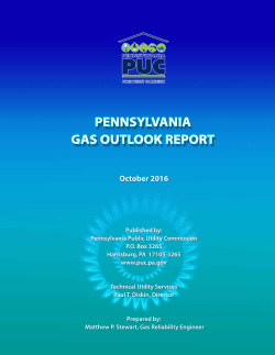 2016 Gas Outlook Report - Pennsylvania Public Utility Commission