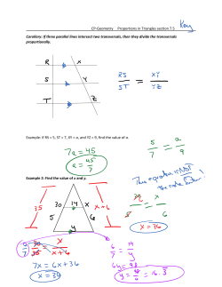 CP-Geometry Proportions in Triangles section 7.5 Corollary: If three