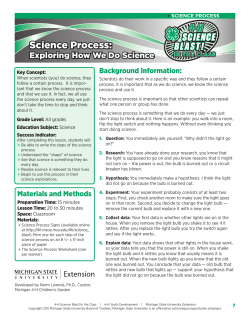 Science Process: Exploring How We Do Science