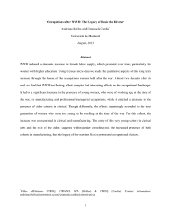 Occupations after WWII: The Legacy of Rosie the Riveter Andriana