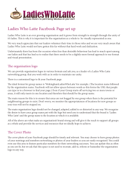 the Ladies Who Latte Guidelines for Facebook Pages.
