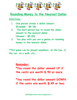 Rounding Money to the Nearest Dollar