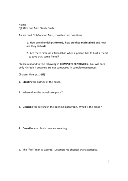 Name____________________________ Of Mice and Men Study
