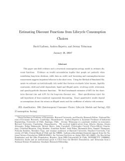 Estimating Discount Functions from Lifecycle Consumption Choices