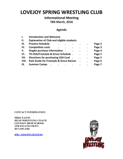 Freestyle/Greco-Roman Basics for Coaches