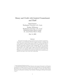 Money and Credit with Limited Commitment and
