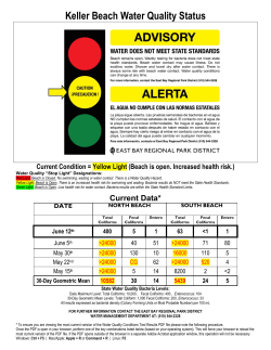 Current Water Test Results - East Bay Regional Park District