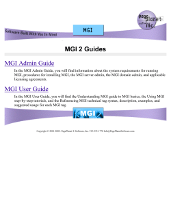 PagePlanet Software | MGI 2 Guides