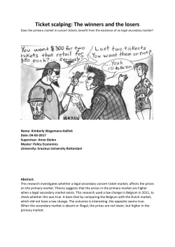 Ticket scalping: The winners and the losers