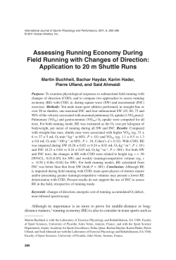 Assessing Running Economy During Field Running