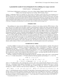 A potential-flow model of viscous dissipation for the oscillating wave