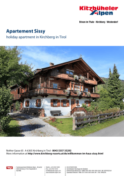 Apartement Sissy in Kirchberg in Tirol