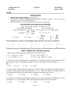 exam 2 - Chemistry