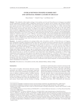 overlap between pinniped summer diet and artisanal fishery catches
