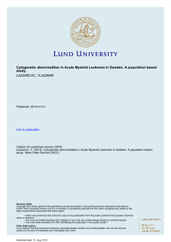 Cytogenetic abnormalities in Acute Myeloid Leukemia in Sweden. A