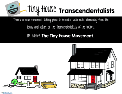 Tiny House Transcendentalists