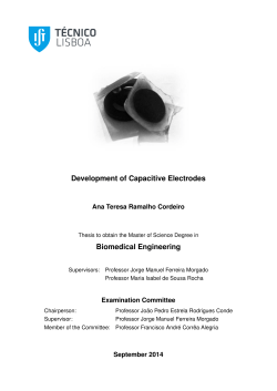 Development of Capacitive Electrodes Biomedical Engineering
