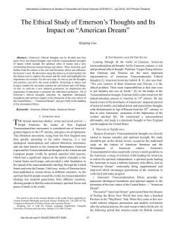 The Ethical Study of Emerson&acirc;&euro;&trade;s Thoughts and Its