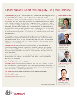 Global outlook: Short-term fragility, long-term balance