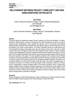 relationship between project complexity and risk kinds