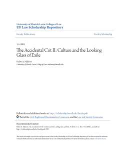 The Accidental Crit II: Culture and the Looking Glass of Exile