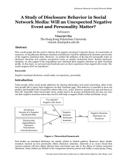 A Study of Disclosure Behavior in Social Network Media: Will an