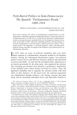 Pork-Barrel Politics in Semi-Democracies: The Spanish