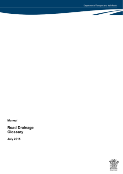 Glossary - Department of Transport and Main Roads