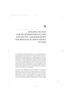 building blocks for multidimensional nmr and