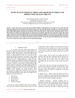 flow of electrons in trees and growth of trees and production