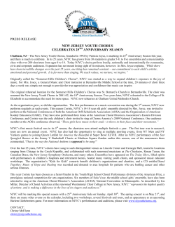 NJYC Celebrates 25th Anniversary Season
