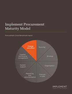 Implement Procurement Maturity Model