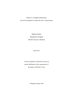 Fantasy as a Peripheral Modernism: Uneven Development in